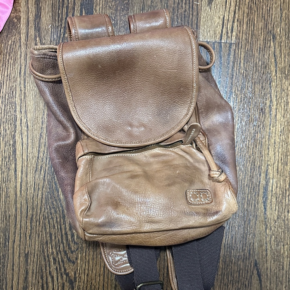 Bed Stu Brown Leather Backpack